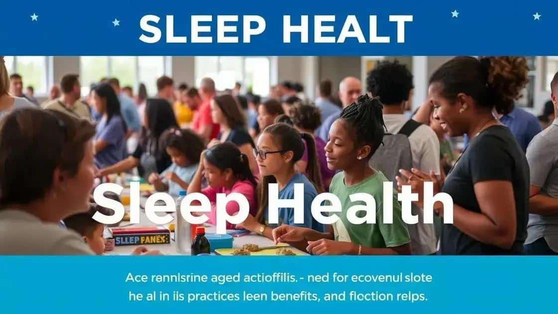 Discussing community involvement in sleep health