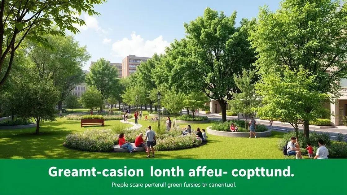Benefits of green infrastructure for urban areas
