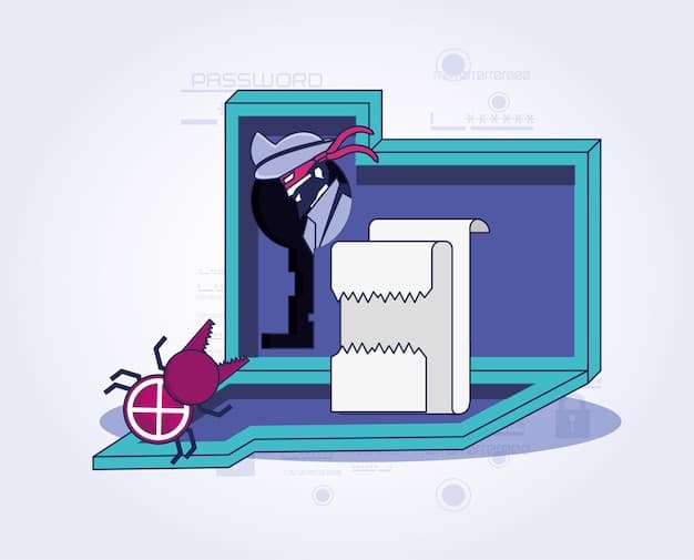 A graphical representation of a sandbox environment isolating a piece of malware, with data being analyzed and reported in real-time.
