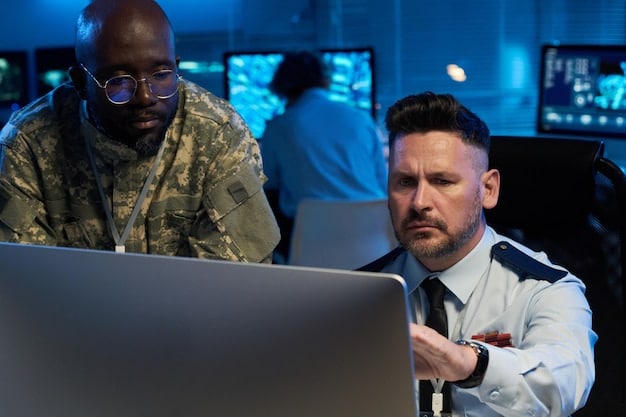 An image showing a team of cybersecurity professionals working together in a security operations center, monitoring network traffic and responding to threats.
