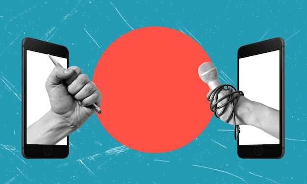 A split-screen image showing, on one side, social media posts spreading misinformation about elections, and on the other side, fact-checking articles and public service announcements debunking the false claims. The image highlights the battle against disinformation.
