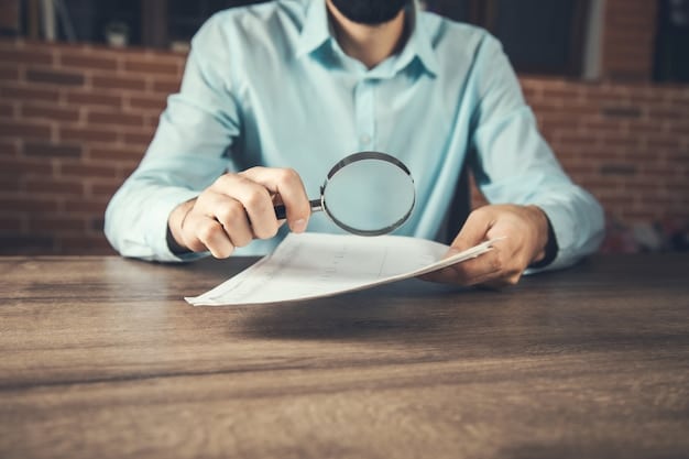 A magnifying glass focusing on a legal document with the words 