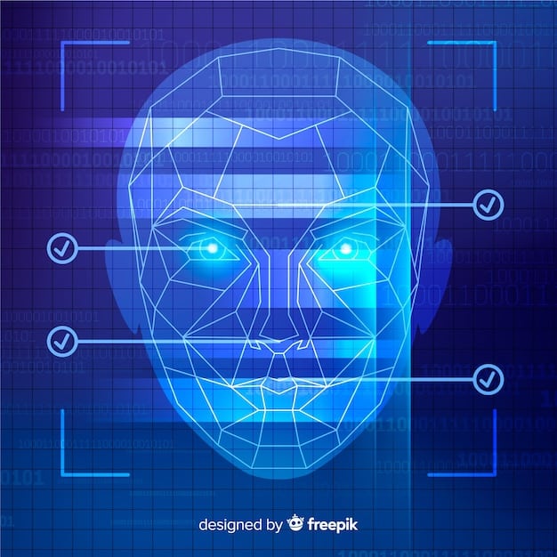 A diagram illustrating the steps of facial recognition technology, including image capture, facial feature analysis, template creation, and database matching.