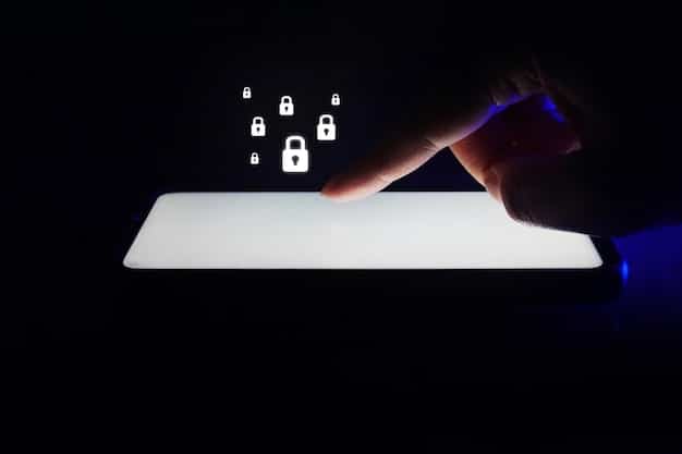 A person filling out an online form on a tablet with a secure lock icon in the foreground, symbolizing data privacy and security during the removal process.