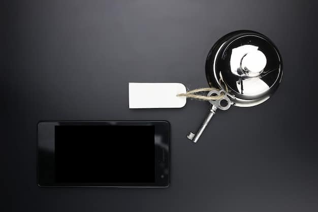 A close-up of a smartphone screen displaying a privacy policy document, with a magnifying glass hovering over it, symbolizing careful inspection and understanding of privacy terms.