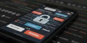 Compromised digital privacy with dark patterns on a smartphone screen, 2025