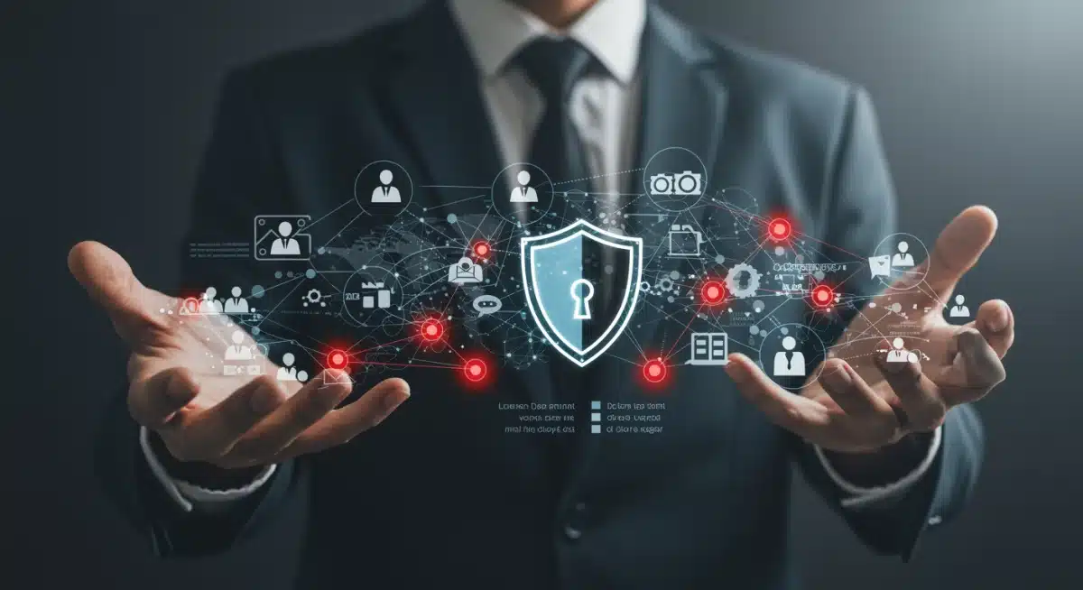 Network diagram illustrating potential cyber risks within an organisational structure