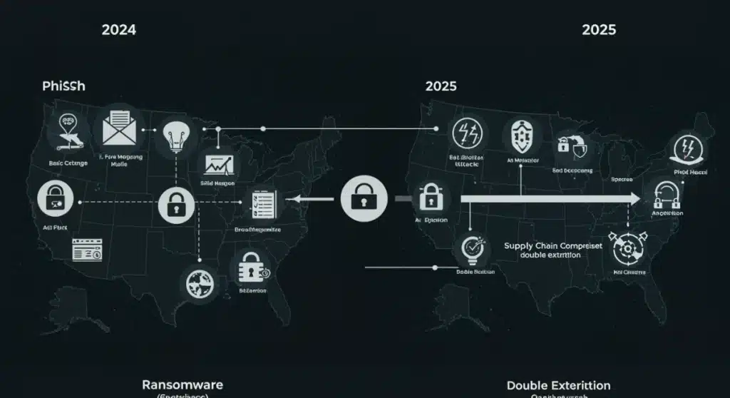 Ransomware Tactics: 2024 vs. 2025 US Threat Landscape Analysis