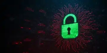 Advanced cybersecurity measures protecting a US enterprise network from zero-day threats in 2025.