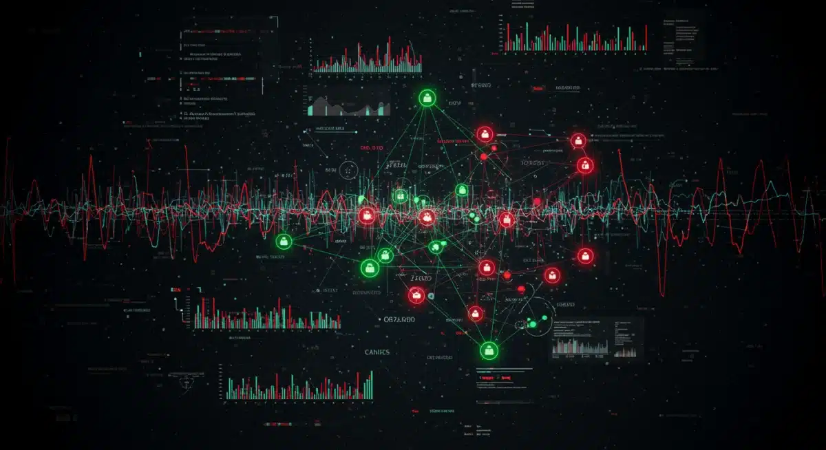 AI-driven behavioural analytics detecting anomalies in a complex network