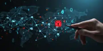 Digital network with highlighted supply chain attack vulnerability