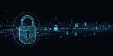 Digital lock icon with binary code, symbolising advanced digital privacy in 2026