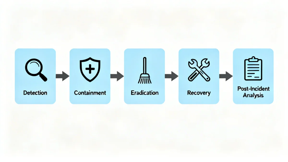 Flowchart depicting a robust cybersecurity incident response plan.