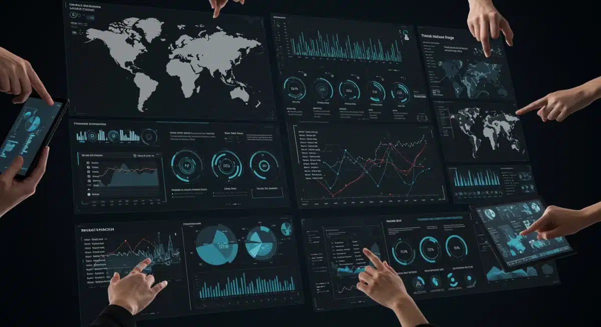 Threat intelligence dashboard showing real-time attack vectors and vulnerability analysis for cybersecurity teams.
