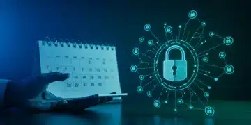 Digital padlock representing data security with a calendar showing 2026, illustrating new US cybersecurity directives and data privacy changes.