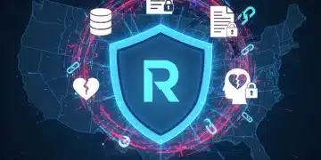 Digital shield protecting data from cyber threats with a 72-hour countdown, representing a data breach response plan.