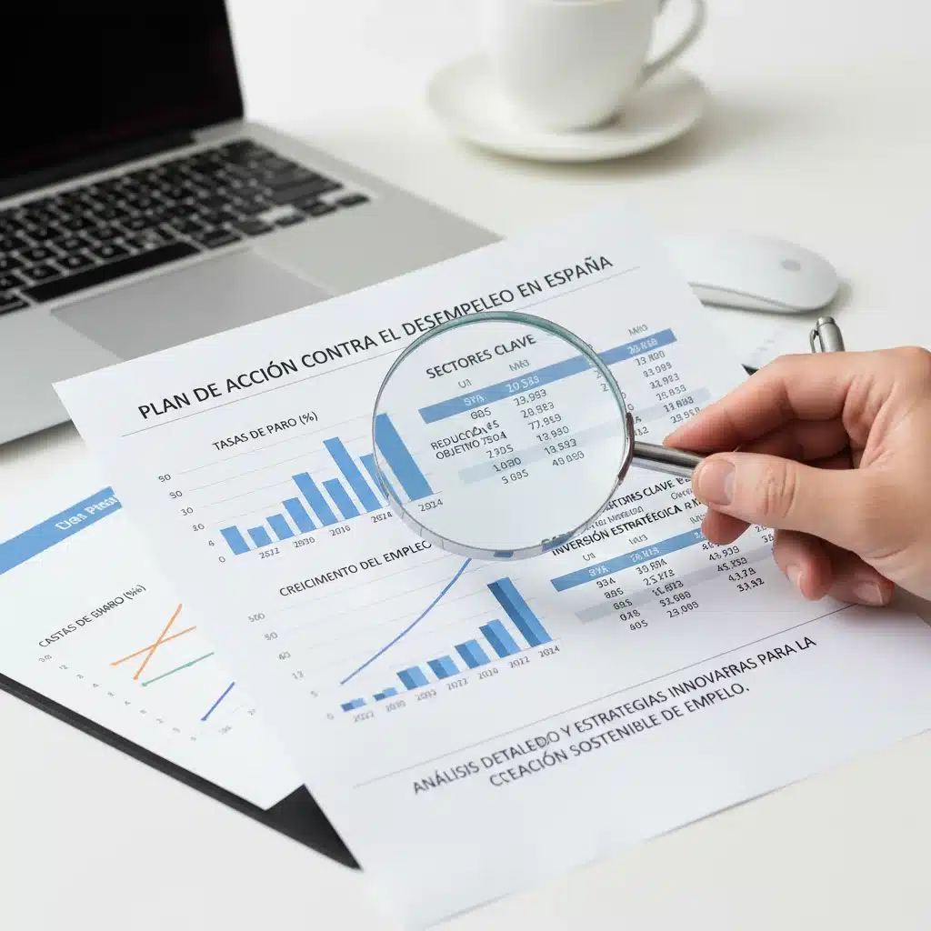 Análisis estratégico de datos económicos y proyecciones para combatir el desempleo en España.