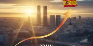 Gráfico de crecimiento económico de España proyectado para 2026