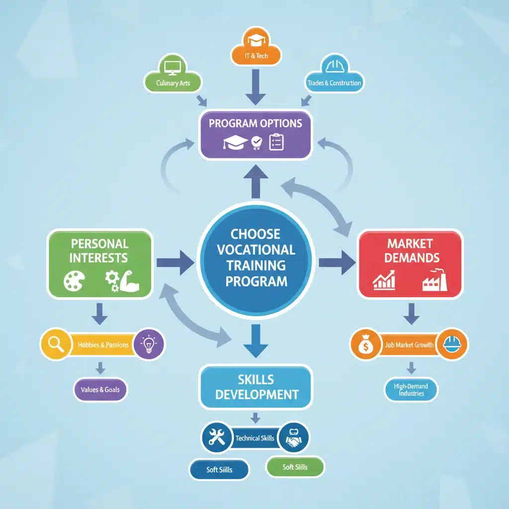 Diagrama de flujo para la toma de decisiones en la elección de un ciclo de Formación Profesional.