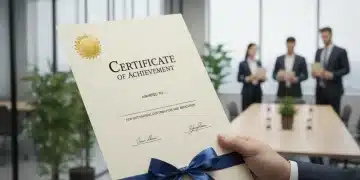 Manos sosteniendo un diploma de Formación Profesional, simbolizando la convalidación de experiencia laboral.