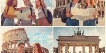 Jóvenes estudiantes de FP en Europa, simbolizando la movilidad internacional y las oportunidades de 2026.