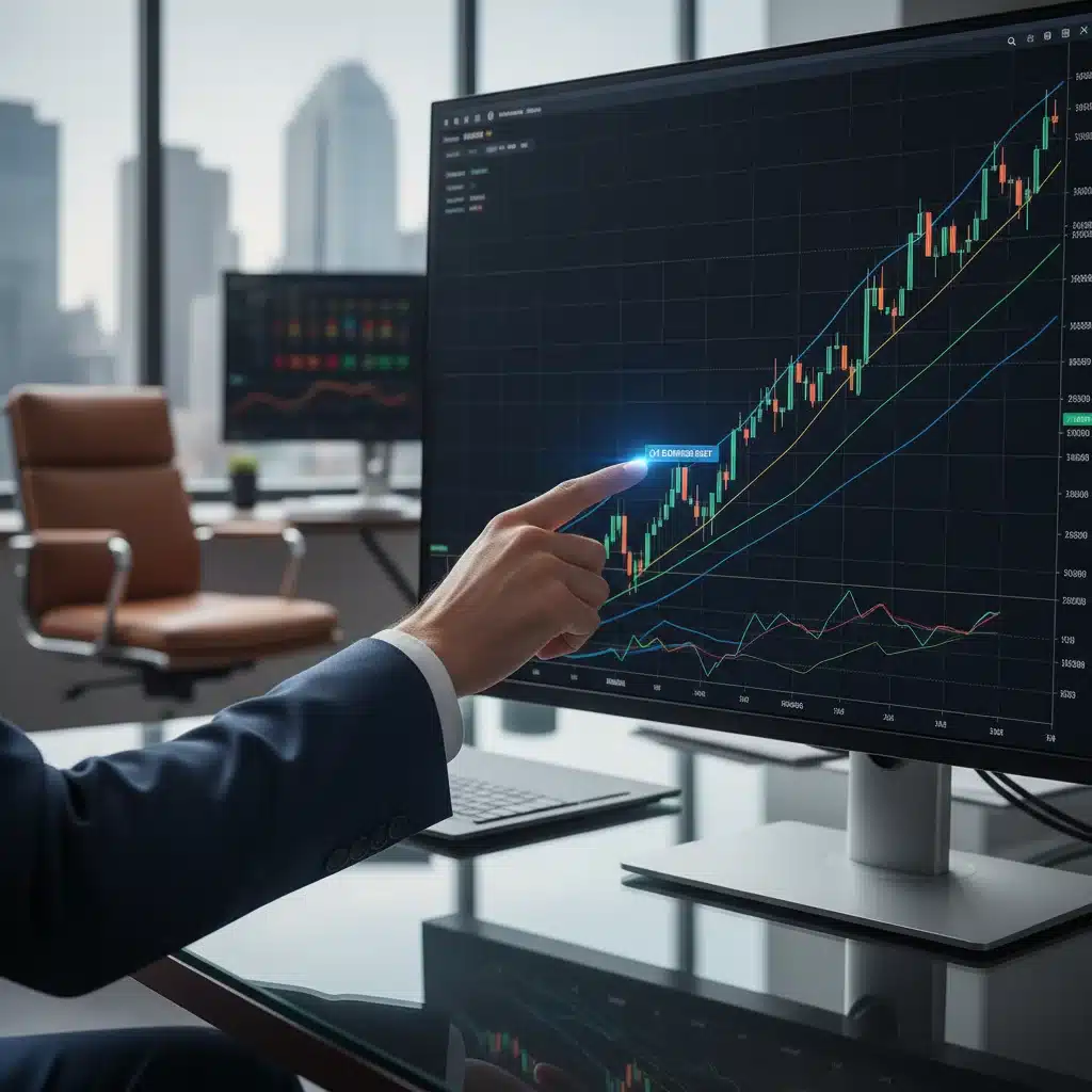 Gráfico financiero mostrando el crecimiento de una inversión en planes de pensiones