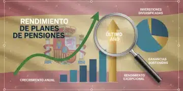 Gráfico de rendimientos de planes de pensiones en España