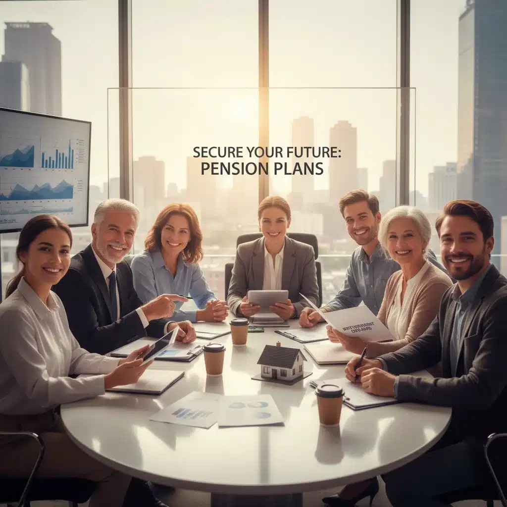 Grupo de personas planificando su jubilación con un asesor
