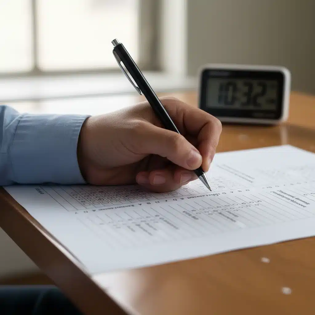 Mano rellenando un examen de la EvAU, proceso de evaluación académica.