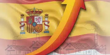 Gráfico de flecha ascendente representando la subida de tipos de interés en España 2026